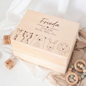 Erinnerungskiste Baby, Erinnerungsbox, Holzkiste personalisiert, Kiste Geburt, Memory Box, Babygeschenke zur Geburt, personalised baby gifts