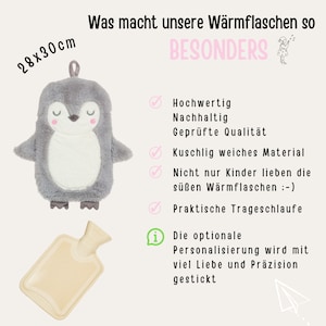 Wärmflasche, Wärmflaschenbezug, Wärmflasche Kinder, Wärmflasche Tier, Wärmeflasche, Wärmflasche personalisiert, Kinder Bild 8