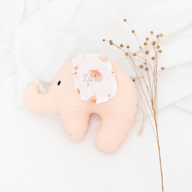 Elefant Baby, Elefant Kuscheltier, Zubehör Wickeltisch, Elefant personalisiert, Elefant Kissen, Kuscheltier Baby Bild 7