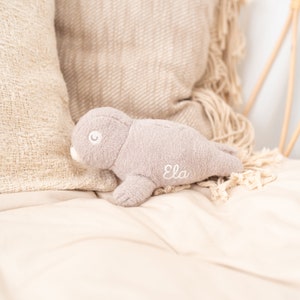 Peluche bébé, peluche naissance, peluche tortue, baleine, phoque, cadeau bébé, doudou personnalisé, animaux marins Robbe grau