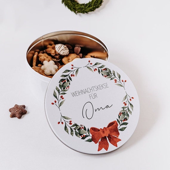 Keksdose personalisiert, Keksdose Weihnachten, Plätzchendose Weihnachten, Weihnachtsgeschenk Oma, Weihnachten Mama