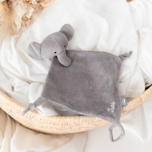 Schmusetuch, Ostern Geschenk Baby, Schnuffeltuch Hase, Geburt, Kuscheltier Baby, Schnullerhase, Elefant Schmusetuch, Osterhase Kuscheltier Elefant grau