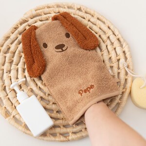Waschlappen Baby, Waschlappen personalisiert, Waschlappen, Baby Waschlappen, Waschhandschuh, Waschlappen Hund, Waschlappen Katze Hund