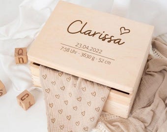 Erinnerungskiste Baby, Erinnerungskiste Geburt, Erinnerungsbox, Babygeschenk Geburt, Aufbewahrungsbox, Geschenk Geburt