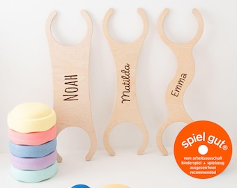 Abenteuerbrücke für Stapelstein®, Zubehör für Stapelsteine®, Brett für Stapelstein®, Balancierbrett Balanciersteine, Wunderwunsch Stapelwelt