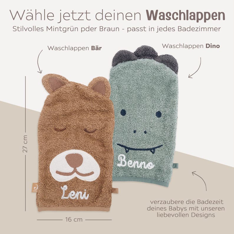 Baby washcloth, personalized washcloth, washcloth, baby washcloth, wash mitt, children's washcloth image 5