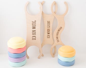Affirmationen, Abenteuerbrücke für Stapelstein®, Stapelsteine® Zubehör, Stapelstein® Brett, Balancierbrett, Ostergeschenk Kinder