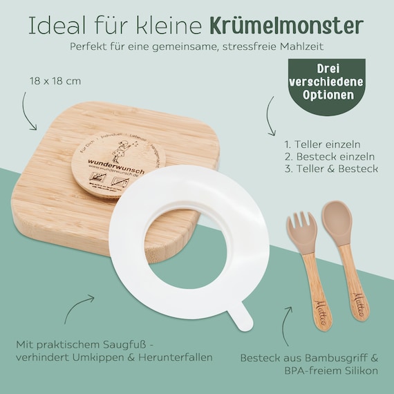 Kinderteller Personalisiert, Baby Teller, Bambusteller, Babygeschirr Personalisiert, Babyteller Personalisiert, Bambusteller Kinder