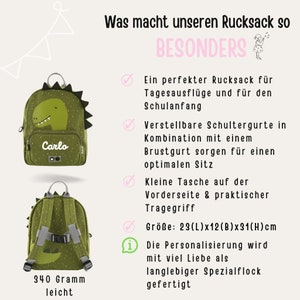 Kindergartenrucksack, Rucksack Kinder, Trixie Rucksack, Kinderrucksack Mädchen, Kinderrucksack Junge, Kita Rucksack, Trinkflasche Bild 10