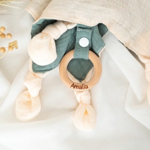 Schnuffeltuch, Schmusetuch personalisiert, Babygeschenke, Geburt, Baby, Schnuffeltuch personalisiert, Kuscheltier personalisiert zdjęcie 4