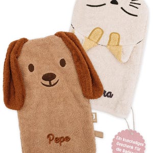 Waschlappen Baby, Waschlappen personalisiert, Waschlappen, Baby Waschlappen, Waschhandschuh, Waschlappen Hund, Waschlappen Katze bild 7