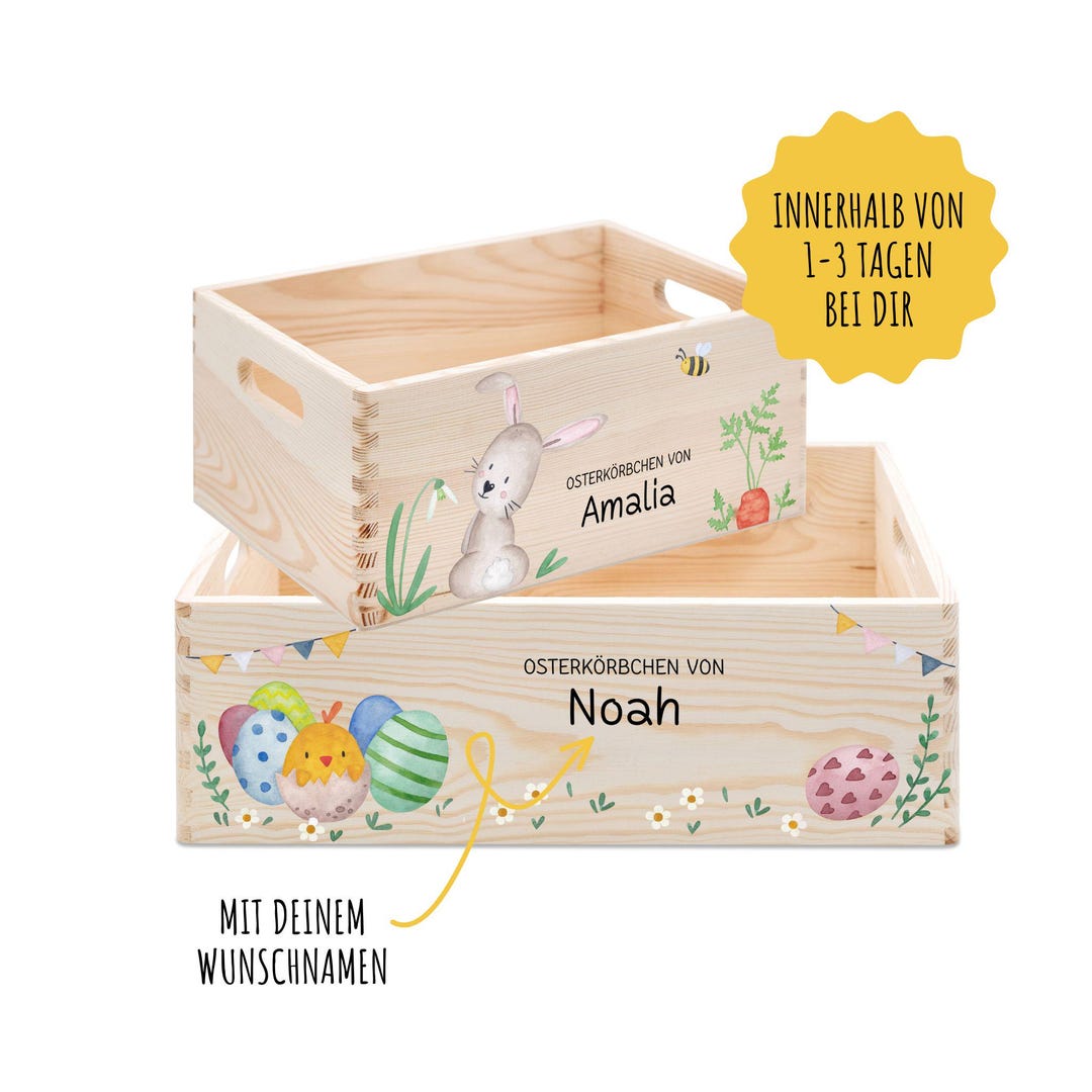 Custom Easter Box Personalized Easter Box, Easter, Easter Basket, Easter Nest ...