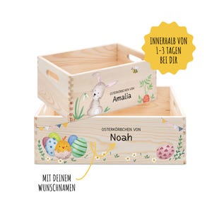 Osterkiste personalisiert, Ostern, Osterkorb, Osternest, Osterkörbchen personalisiert, Ostergeschenk Kinder, Osternest Holz, Osterdeko