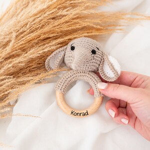 Babygeschenke, Babyrassel, Geschenk Geburt, Rassel Baby, Kids and Baby, Geburt, Rassel personalisiert Elefant