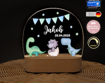 Nachtlicht Dino, Nachtlicht Baby Dino, Nachtlicht Junge, Dino Lampe, Taufgeschenk Junge, Baby Dino, Kinderzimmer Junge, Wunderwunsch