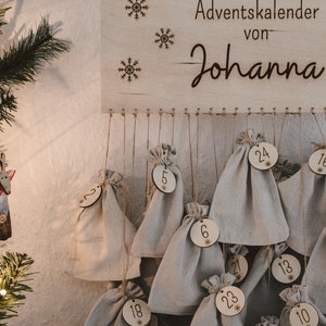 Adventskalender personalisiert, Adventskalender zum befüllen, Adventskalender Holz, Adventskalender Kinder, Weihnachtskalender Bild 3