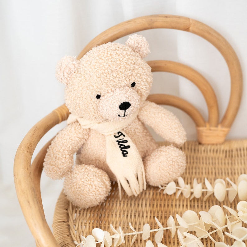 Teddybär, Kuscheltier personalisiert, Teddybär personalisiert, Stofftier personalisiert, Babygeschenk, Geschwister Kuscheltier Bild 4