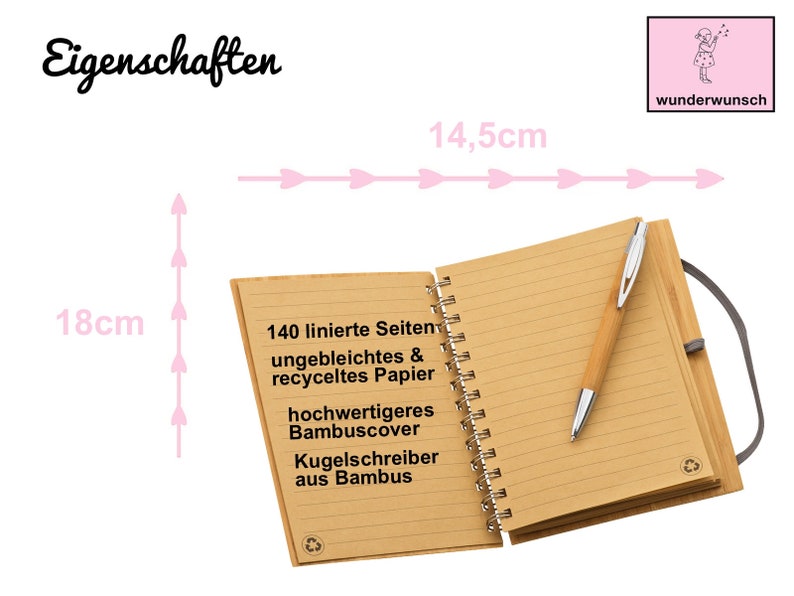 Muttertag personalisiert, Rezeptbuch, Rezeptbuch zum selber schreiben, Kochbuch personalisiert, Geschenk Mama Bild 5