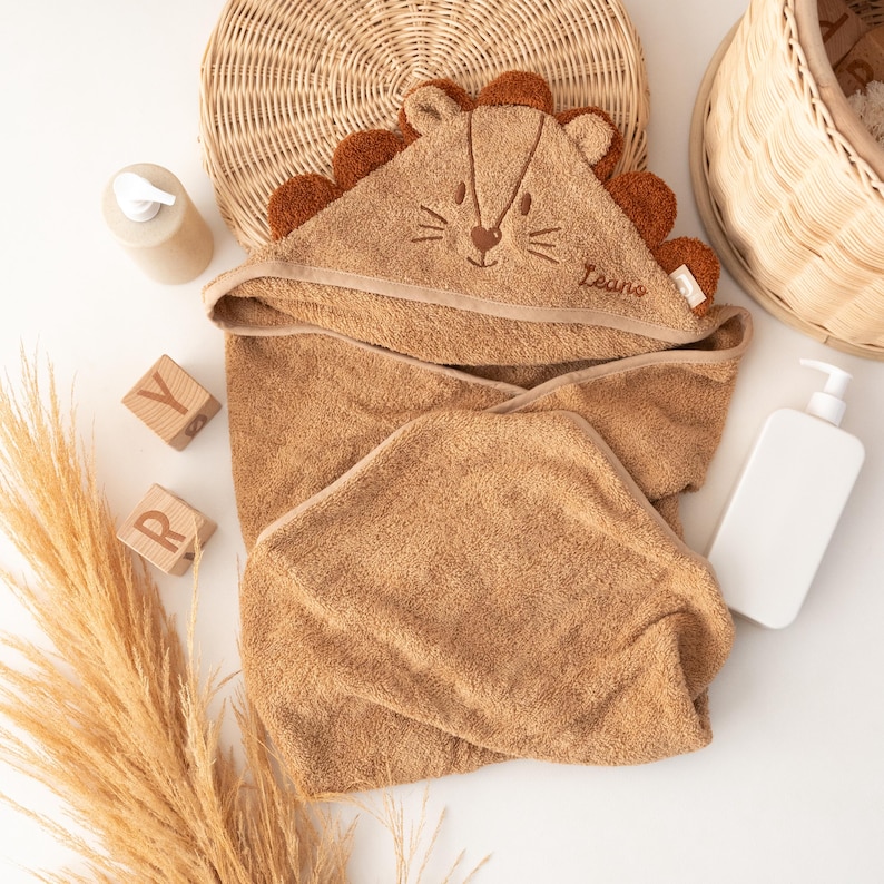 Hooded towel with name, baby gift, birth gift, baby towel, hooded towel, personalized baby gifts, baby towel image 9