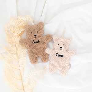 Teddybär Schmusetuch, Schmusetuch, Schmusetier Baby, Kuscheltuch Teddy, Babygeschenk Geburt, Teddybär personalisiert, Schnuffeltuch Bär Bild 2