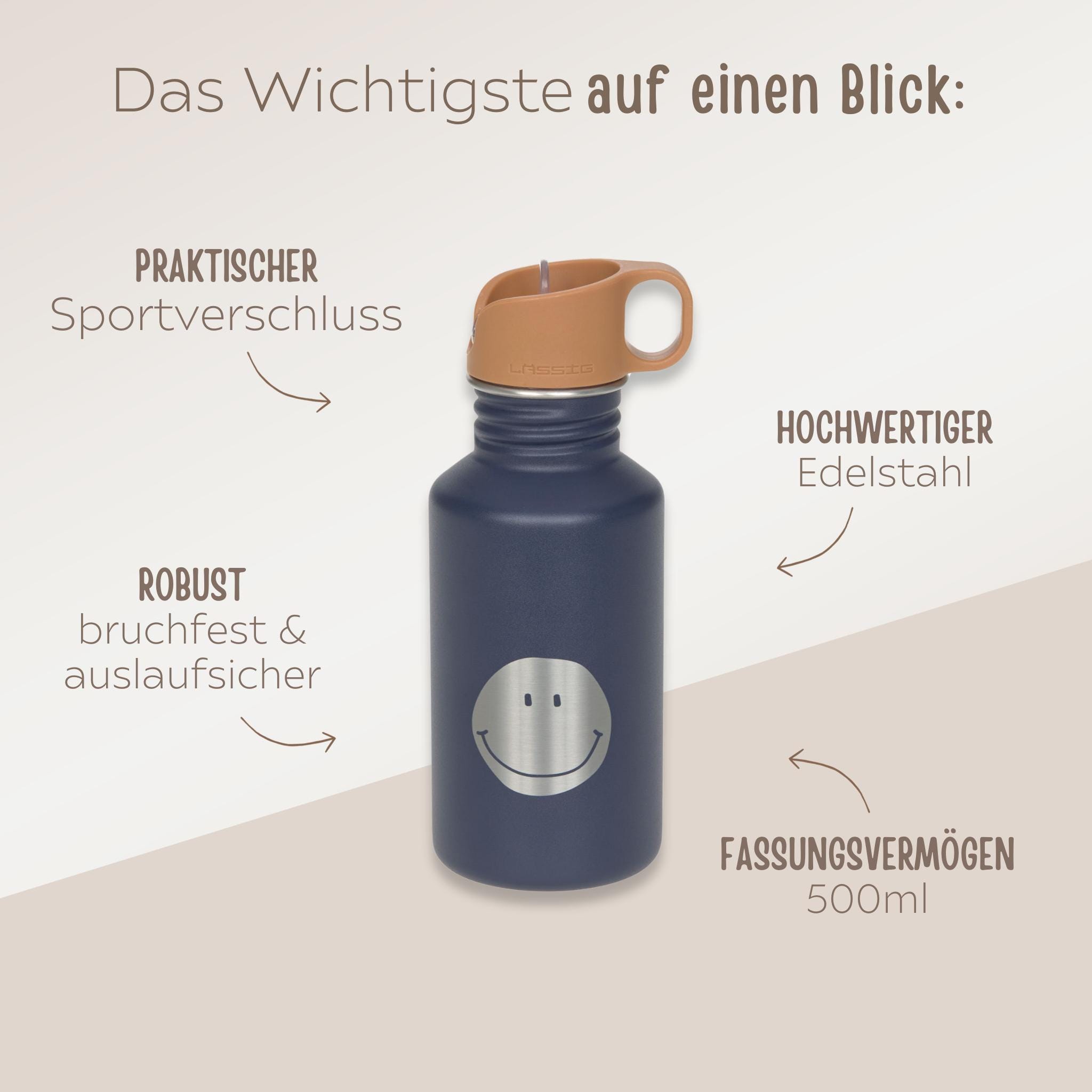 Produktbild von Bumpli® Trinkflasche Kinder 350ml - Trinkflasche Kohlensäure Geeignet, Auslaufsicher, BPA-frei