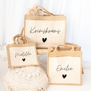 Jutetasche personalisiert, Tasche personalisiert, Tasche Kinder personalisiert, Einkaufstasche, Jutetasche Frau, Geschenktasche Kinder