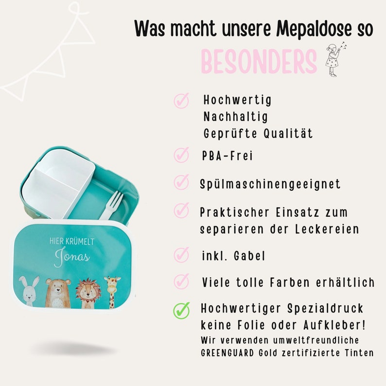 Mepal Brotdose, Brotdose personalisiert, Brotdose Kinder, Bento Box, Kindergeschenke, Baby Brotdose, Geschenke für Kinder zdjęcie 9