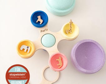 Abenteuerkarussell für Stapelstein®, Stapelstein® Zubehör, Stapelstein® Brett, Stapelwelt, Geschenk Kinder, Ostergeschenk Kinder