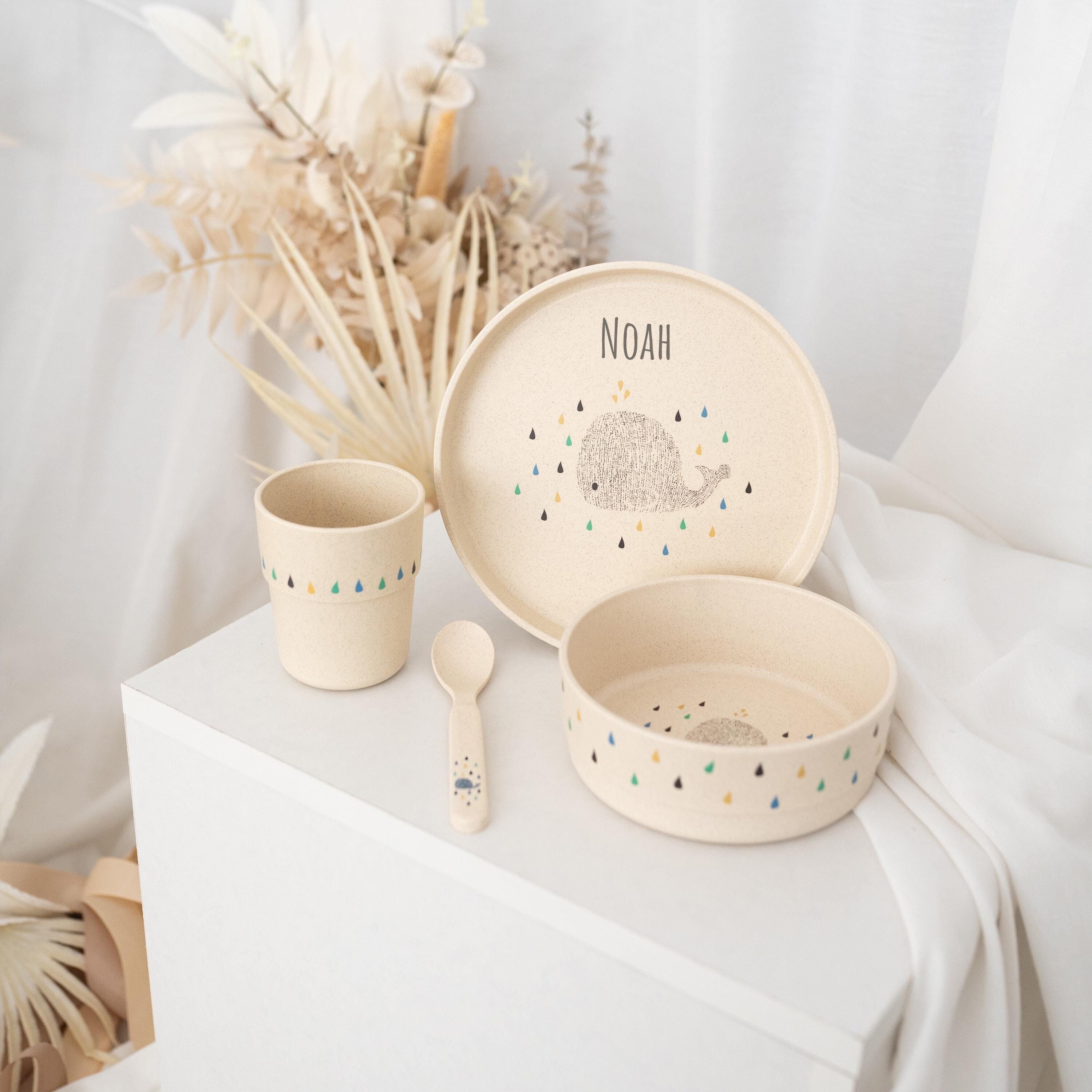 Service de table pour enfant, service de table baleine personnalisé, service de table, service de table personnalisé pour enfant, cadeau de naissance,