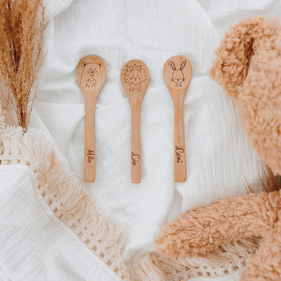 Children s Cutlery Wood Baby Gift Cutlery Children Baby Spoon Wooden Cutlery Children Birth Gift Wooden Spoon Baby Etsy