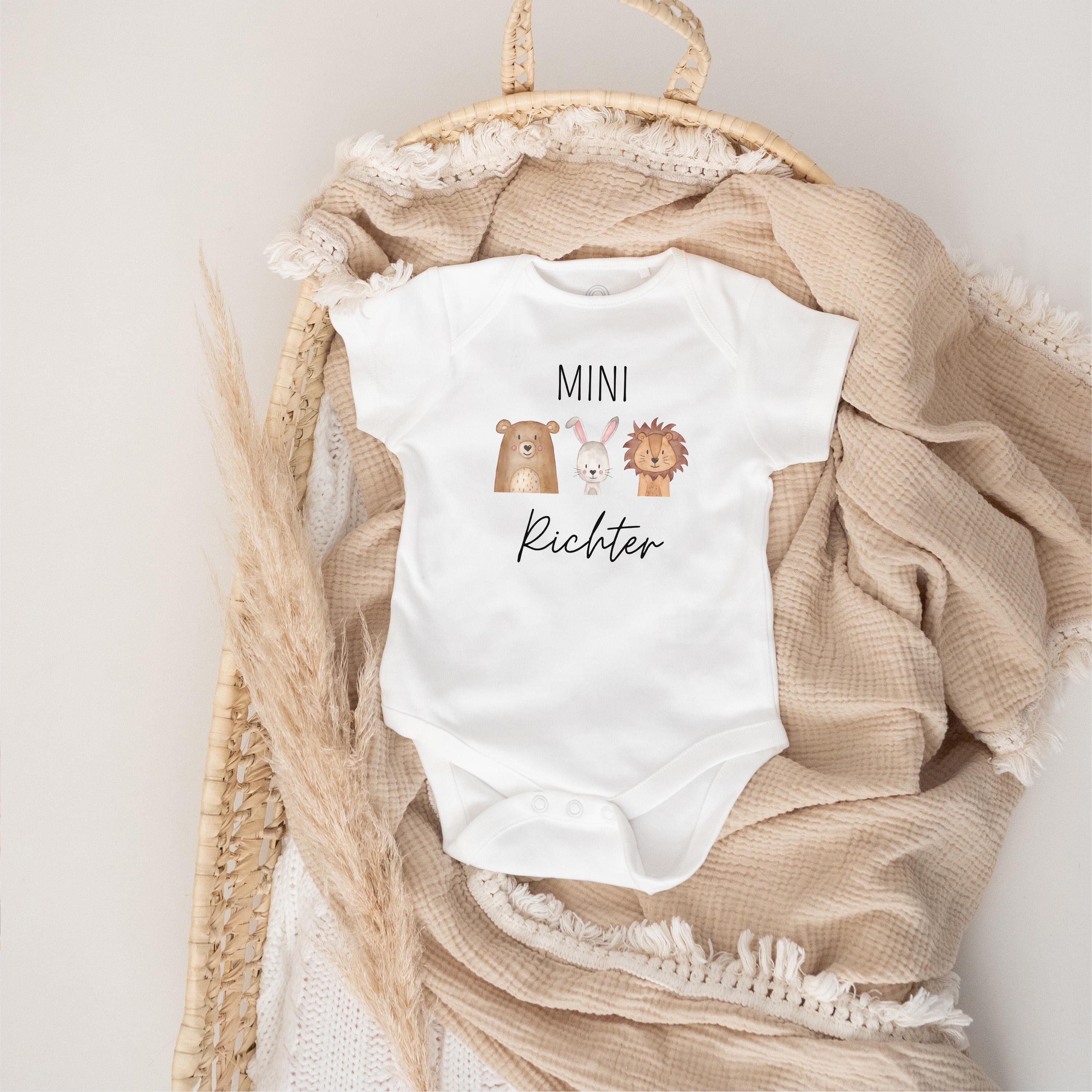 Personalized baby bodysuit, mini surname, birth gift, short-sleeved baby bodysuit, announce pregnancy, baby long-sleeved bodysuit, mini bodysuit