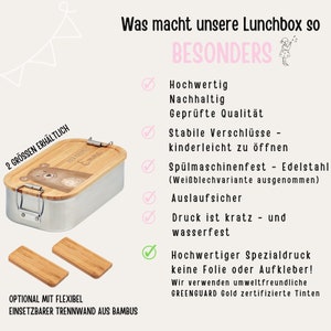 Brotdose personalisiert, Brotdose Kinder, Lunchbox, Brotdose Edelstahl, Brotdose Löwe, Kinder Brotdose image 10