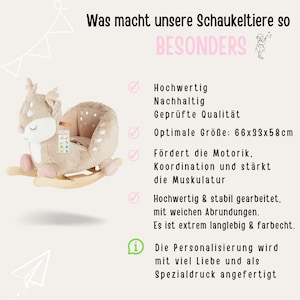 Schommeldier, hobbelpaard, baby, schommeldier peuter, kinderkamer, babykamer, cadeau babymeisje, schommeldier konijntje afbeelding 9