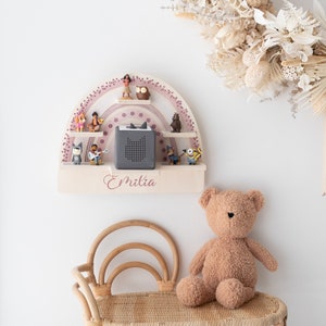 Etagère Tonie, chambre enfant, étagère Toniebox, arc-en-ciel Tonieregal, décoration chambre enfant, Tonies, cadeau bébé, cadeaux enfant Regenbogen rosa