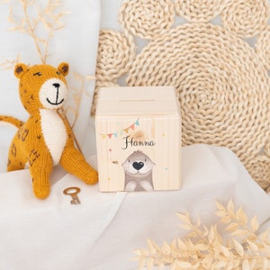 Spardose, Spardose Kind, Spardose personalisiert, Spardose Holz, Kids and Baby, Babygeschenke, Spardose Baby, Taufe Bild 7