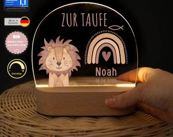Taufe, Nachtlicht Taufe, Taufgeschenk, Taufgeschenk Mädchen, Taufgeschenk Junge, Geschenk Taufe, Nachtlicht personalisiert, Zur Taufe