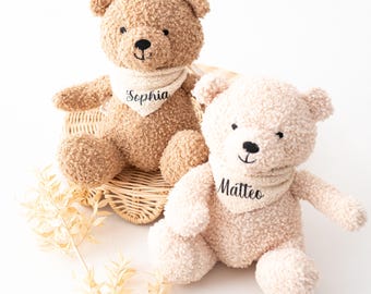 Teddybär, Teddy personalisiert, Kuscheltier personalisiert, Teddy Bear, Kuscheltier, Kuscheltier Baby, Geschenk zur Geburt, Taufgeschenk