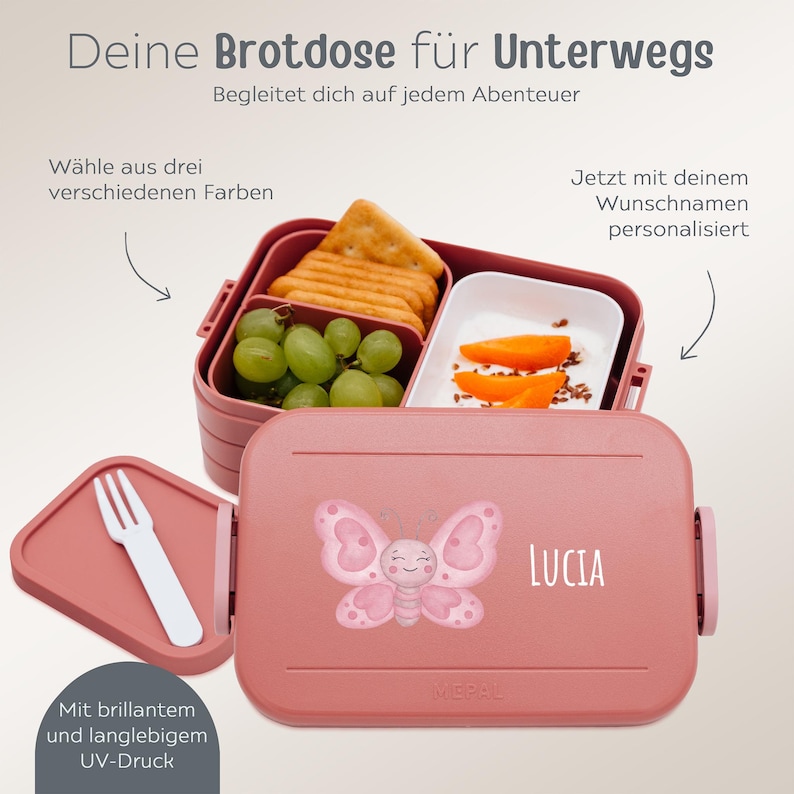 Personalized Mepal lunchbox, personalized lunchbox, children's lunchbox, Mepal lunchbox, kindergarten, lunch box, bread box image 4
