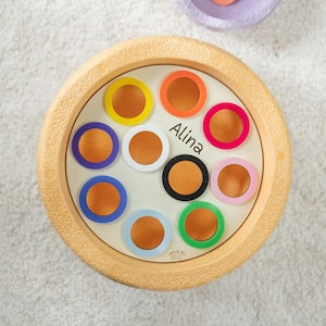 Igelkind Sortierplatte für Stapelstein®, Zubehör Stapelstein® Holz, montessori toys, Stapelstein® Zubehör personalisiert , Wunderwunsch