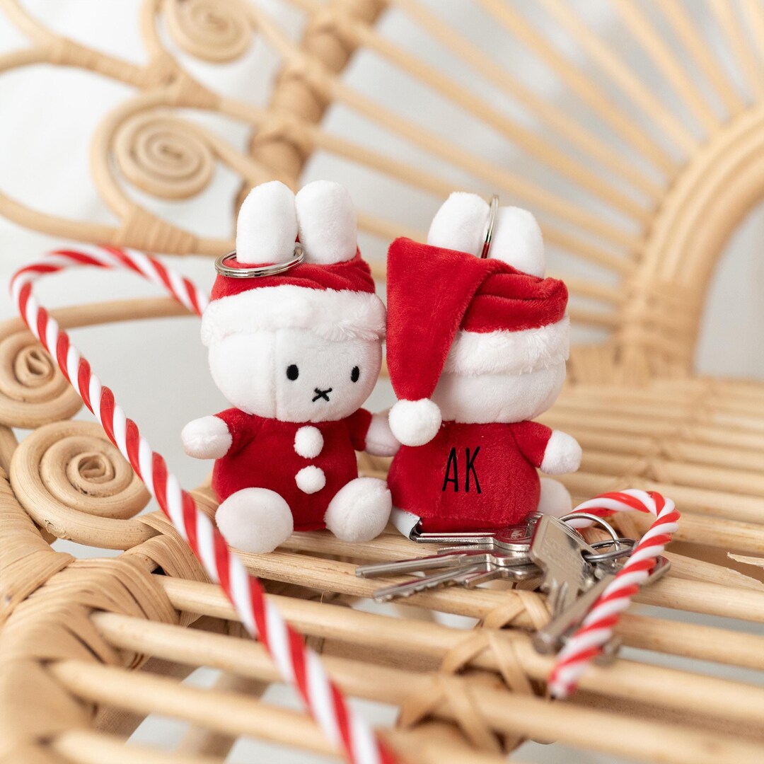 8 Weihnachtsschlüsselanhänger Set - Weihnachtsbaum & Weihnachtsmann Motive