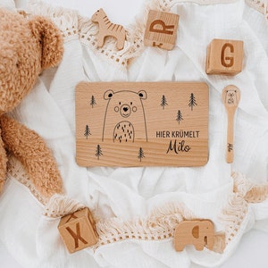 Frühstücksbrett personalisiert, Brett personalisiert, Baby Geschenk, Personalisiertes Geschenk Baby, Holzbrett personalisiert image 2