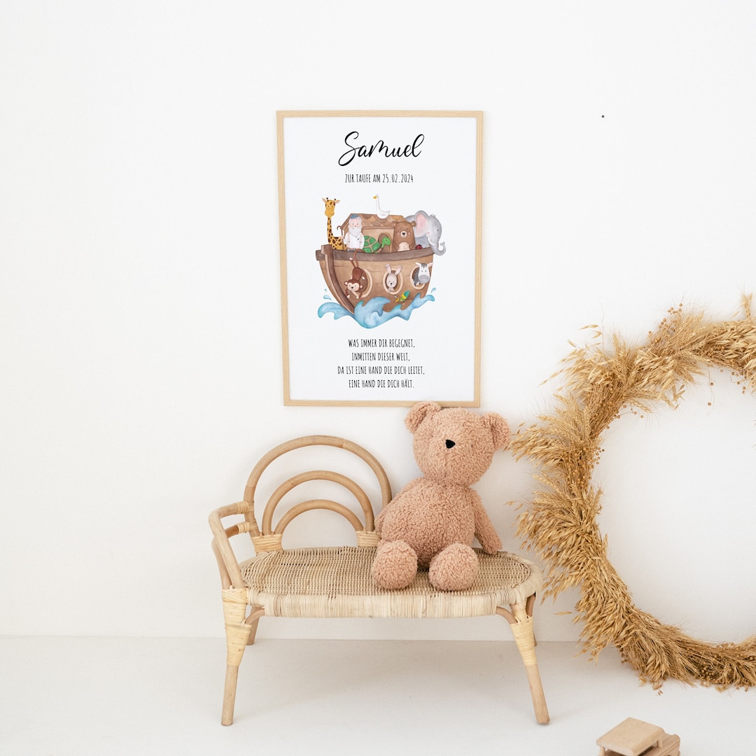 Taufe, Taufe Poster, Geschenk zur Taufe, Patenkind, Taufe ...