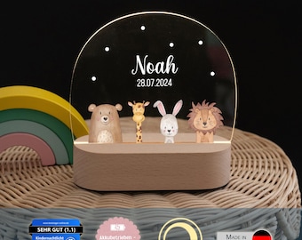 Nachtlicht, Babygeschenk Geburt, Nachtlicht personalisiert, Taufe, Wunderwunsch, Personalisiertes Geschenk Baby, Nachtlicht Kinder