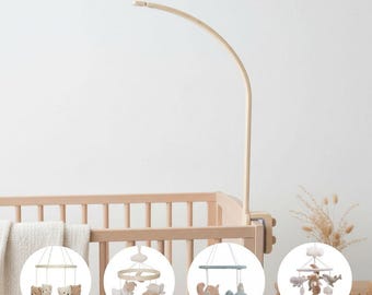 Mobile Halterung, Mobile Halter, Baby Mobile, Babybett Mobile, Mobile Holz, Mobile Halterung Wickeltisch, Geschenk zur Geburt, Babyzimmer