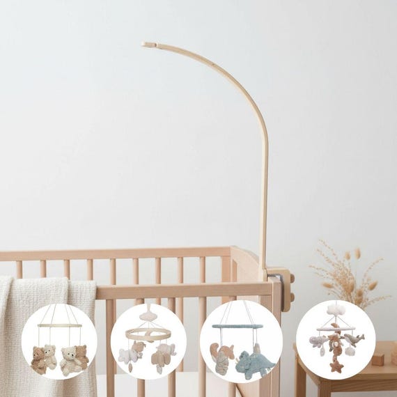 Mobile Halterung, Mobile Halter, Baby Mobile, Babybett Mobile, Mobile Holz, Mobile Halterung Wickeltisch, Geschenk zur Geburt, Babyzimmer