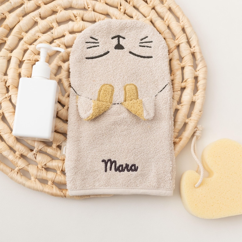 Waschlappen Baby, Waschlappen personalisiert, Waschlappen, Baby Waschlappen, Waschhandschuh, Waschlappen Hund, Waschlappen Katze Katze
