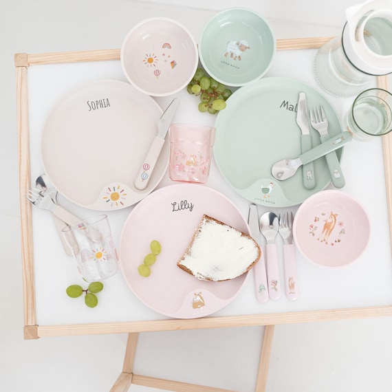 Buy Kindergeschirr Personalisiert, Mepal Geschirrset, Esslernset, Geschirr Personalisiert, Kinderteller Mit Namen, Geschenk 1. Geburtstag Online in India