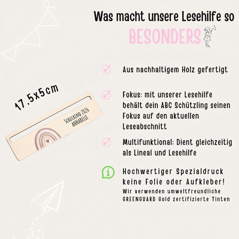 Gepersonaliseerde leesondersteuning, boekenlegger, cadeau voor de start van het schooljaar, schoolinschrijving voor meisjes, schoolinschrijving voor jongens, leesondersteuning voor kinderen afbeelding 2