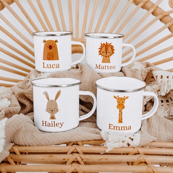 Tasse Kinder Kindertasse Emaille Tasse Kinder Kindergarten - Etsy