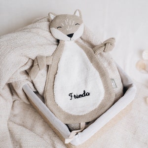 Doudou, doudou personnalisé, cadeaux bébé, naissance, bébé, doudou personnalisé, doudou personnalisé Fuchs